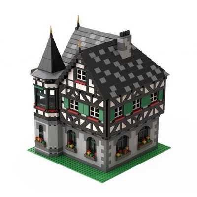 Hot Sale Medieval Timber House Model 2465 Pieces Building Toys Set