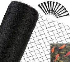 JUNFLYING 20x20 Ft Pond Netting for Leaves, 1/2 in Fine Mesh, 20x20ft, Black