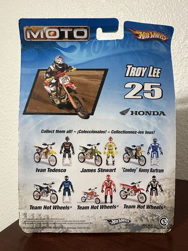 Hot Wheels Moto Honda Troy Lee #25 2007 Dirt Bike Toy Motocross Mattel New Rare - Image 2 of 4