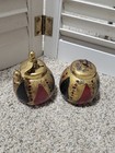 Vtg Brass Florentine Italian Gilt Pepper Mill & Salt Macina Temperata 3x2.5” — photo 1