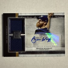 2020 Topps Museum Brandon Woodruff ROOKIE Dual Patch Auto 6/299 AF