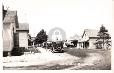 Street View Beaver Island, St., James MI Michigan 1943 RPPC Photo Postcard COPY