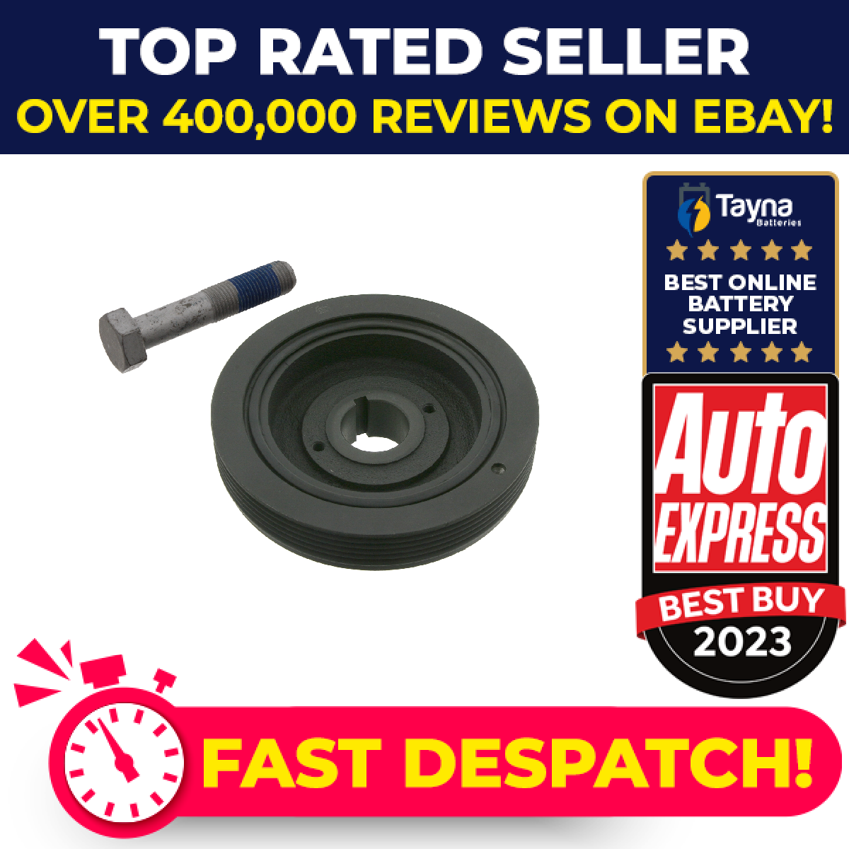 Crankshaft Pulley fits PEUGEOT 309 Mk2 1.8D 89 to 93 Belt 0515K9 0515K9S1 Febi
