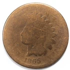 1865 1C Indian Head Penny Cent