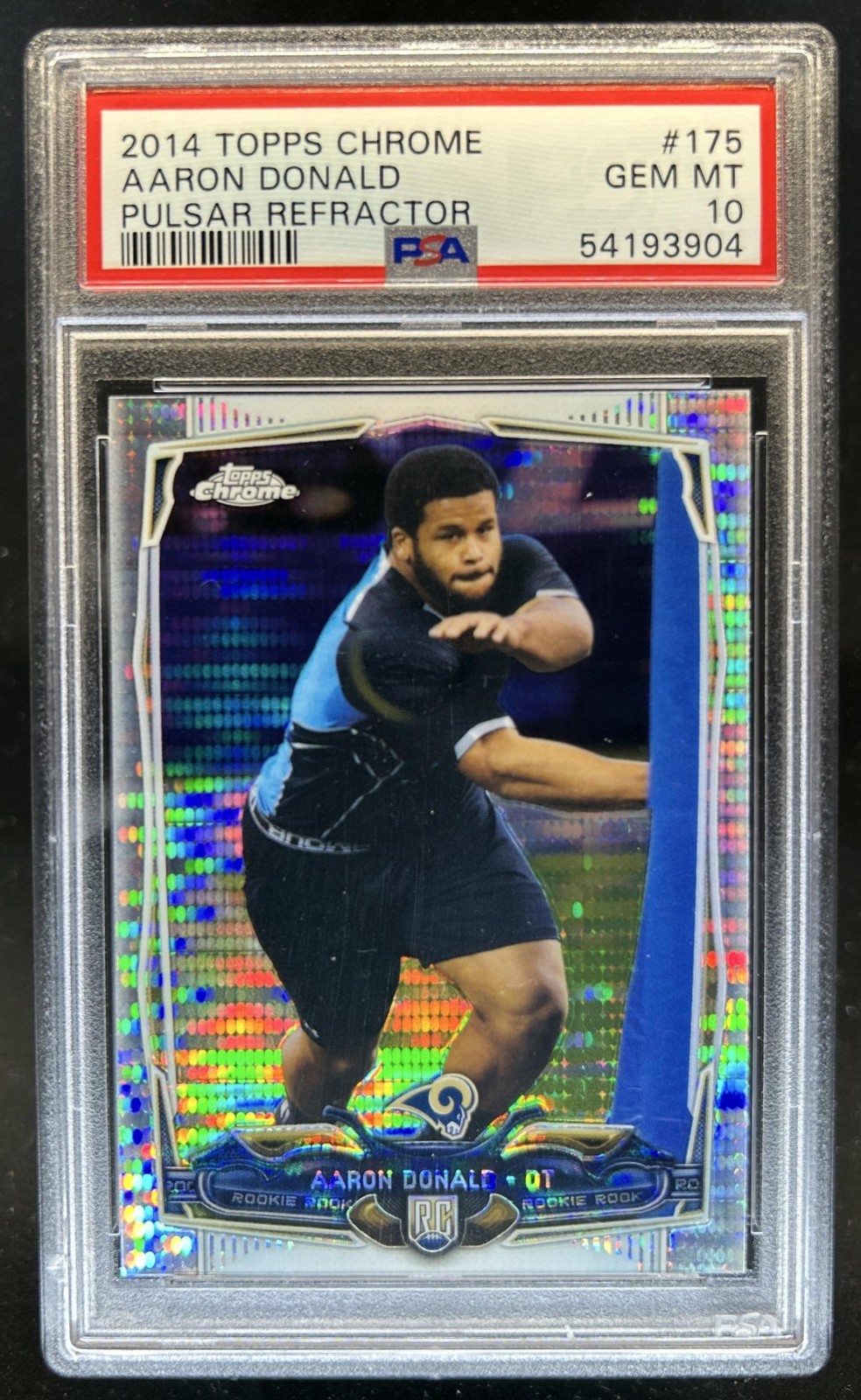 Aaron Donald Topps Chrome #175 Pulsar Refractor