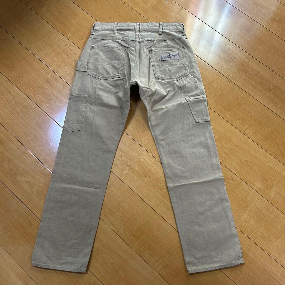 A Bathing Ape Double Knee Straight Pants Beige S BA0226214 thumbnail 2