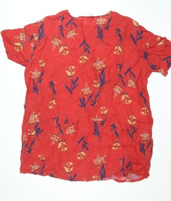 Rot-Tunika-Bluse Damen UK Größe 3XL Coldwater Creek