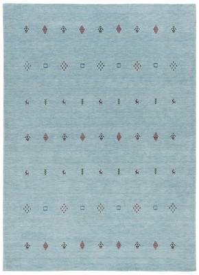 Tribal Gabbeh Blue Wool Rug 8x10 ft   Handloom Area Rug Carpet for Living room