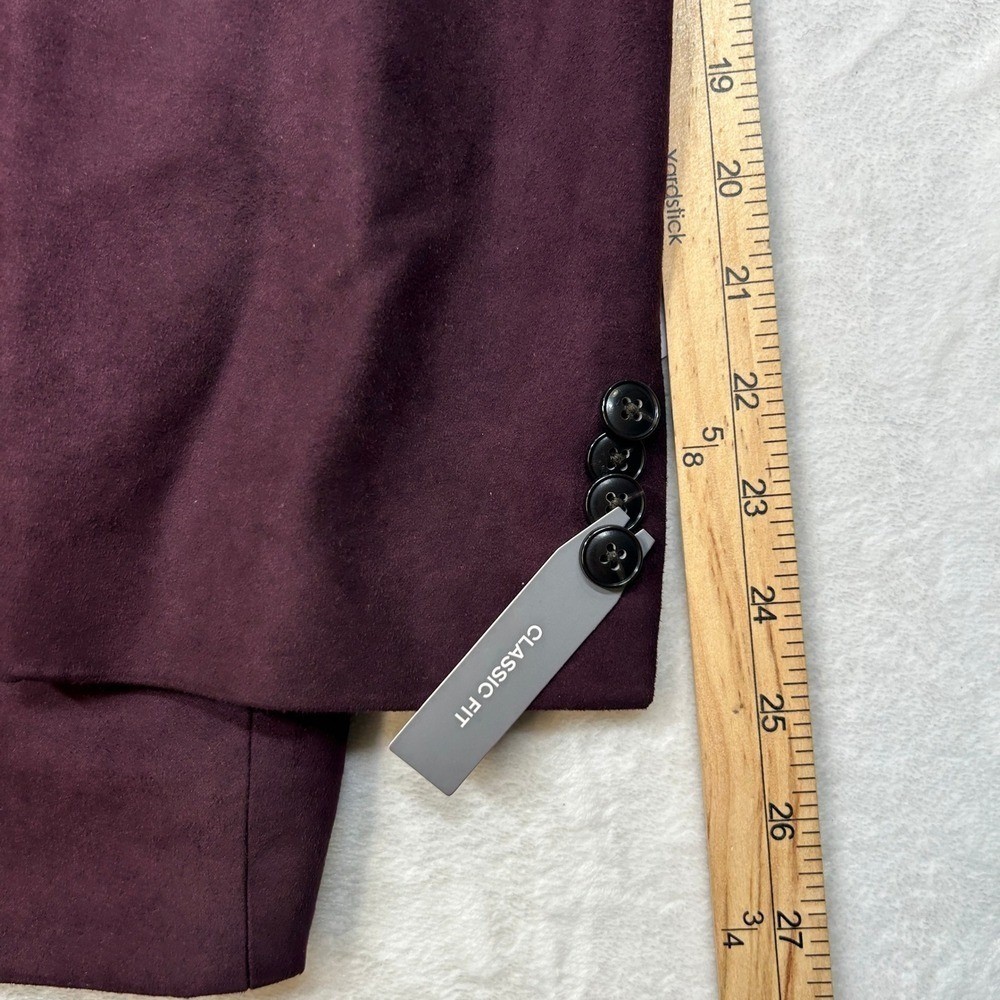 Michael Kors Faux Suede Sport Coat Mens 40R 40 Burgundy Red Classic Fit $295 NEW thumbnail 10