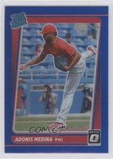 2021 Panini Donruss Optic Rated Rookie Blue Prizm 2/75 Adonis Medina #83 03rx