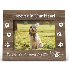 Forever in Our Heart Pet Memory Picture Photo Frame,Pet Dog Cat Memorial Pict...