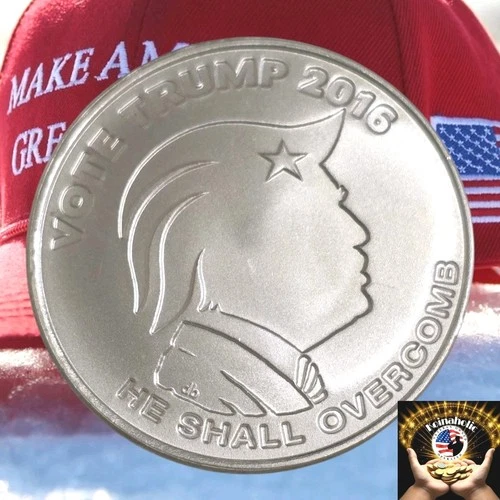 2016 Silver Shield "Vote Trump He Shall Overcomb" 1 oz .999 Silver Round 🔥