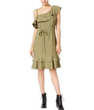 maison Jules Womens One Shoulder Cocktail A-line Dress