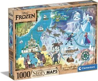 Clementoni - Puzzle 1000 Teile Disney Maps Die SchneeköNigin - - CLE39666
