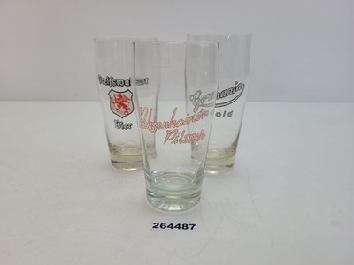 3x Biergläser Richzenhainer Pilsner/Greifswalder Bier/Germania Gold Glas #264487