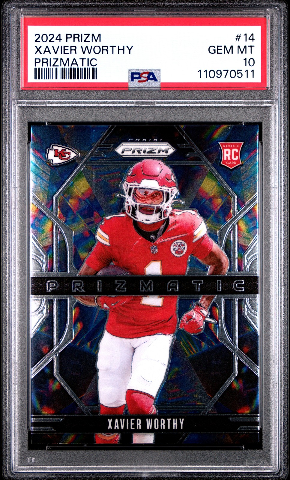 Xavier Worthy Panini Prizm Prizmatic #14 Base