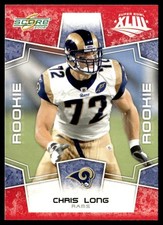 2008 Score Super Bowl XLIII Chris Long Rookie St. Louis Rams #332