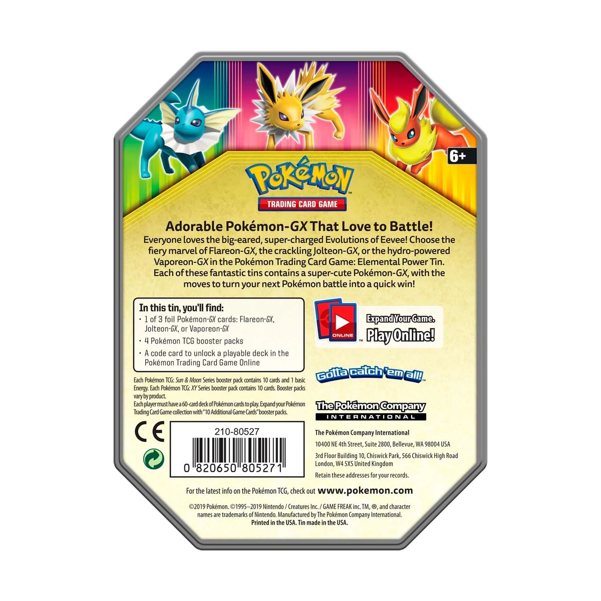Pokemon TCG: Elemental Power Tin Featuring Jolteon-GX | eBay