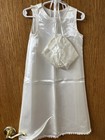 Satin Handmade Baptism Gown w/ adjustable hooks Slip and bonnet also included — photo 7