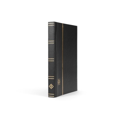 LIGHTHOUSE    BASIC  Hard Cover Stockbook for Stamps - 32 Black Cardstock 6 x...