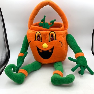 Pumpkin Trick or Treat Candy Bag Plush Stuffed Animal Jstuff Associates Corp