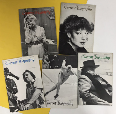 5x CURRENT BIOGRAPHY 1980 Magazines: Federico Fellini/John Belushi+++  #816