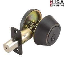 Single Cylinder Deadbolt Lock Adjustable Backset Keyed Security Door Hardware US
