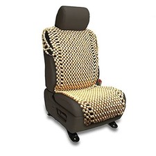 Natural Royal Wood Bead Seat Cover Massage Cool Beige Beaded Seat Cover