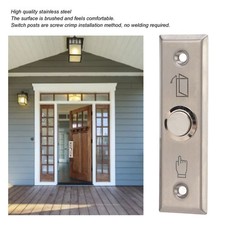 Door Access Control Switch Exit Press Button Stainless Steel Brushed Automatic