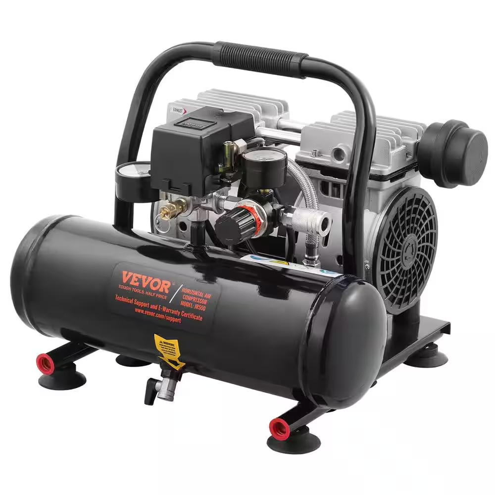 Air Compressor, 1 Gal. Gas Steel Tank, 1 HP 1.5 CFM 90PSI Oi