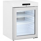 Mini-armoire inox vitrée positive ventilée 128 Litres, 2 x (L)486 x (P)433 mm, f