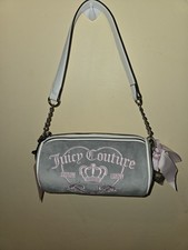 Juicy Couture Gray/White Logo Shoulder Bag Sm...