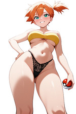 Misty Pokemon Waifu Weatherproof Anime Sticker 6" Car Decal