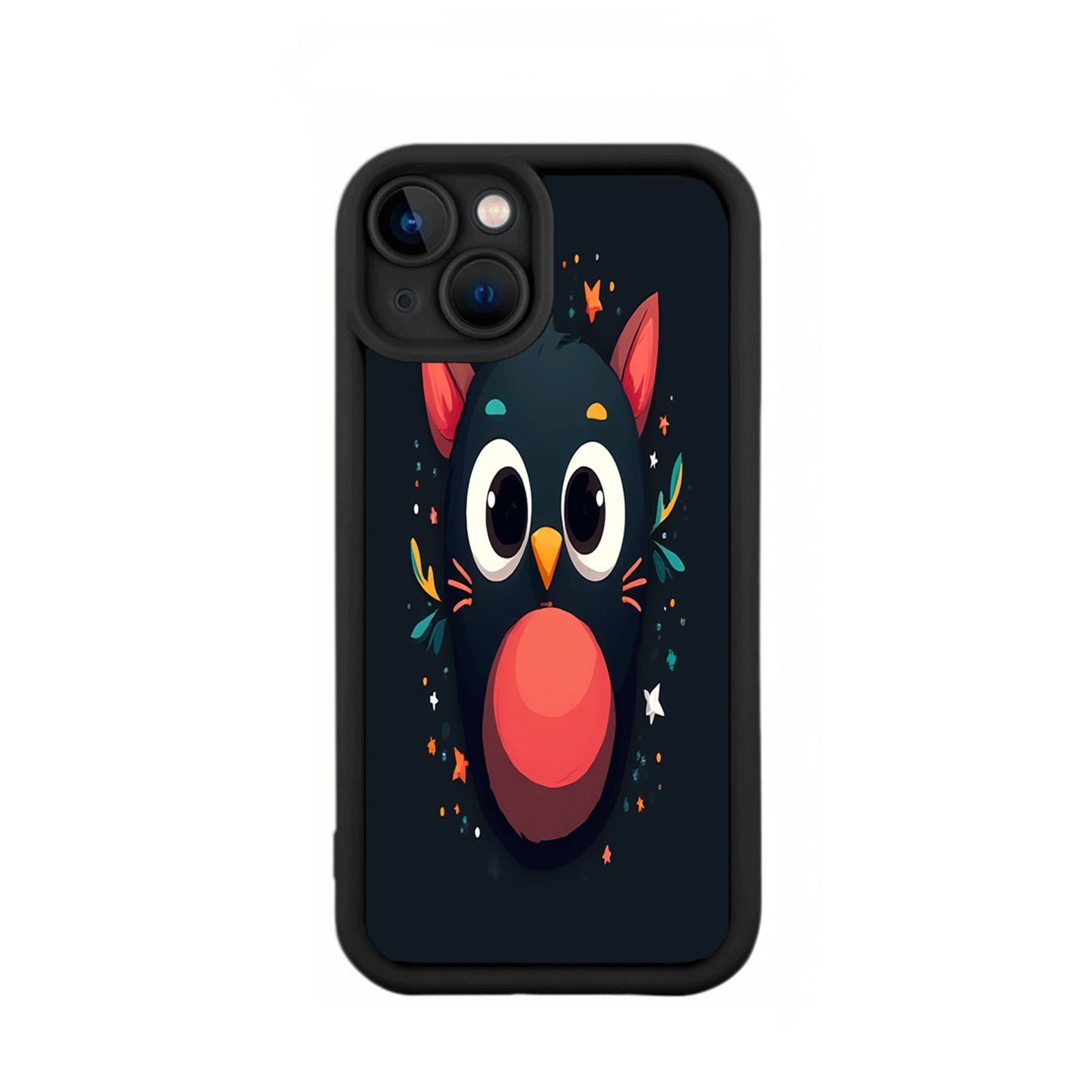 Lightweight Yellowing Resistant iPhone 15 Case - Playful Cartoon Bird Design \-image