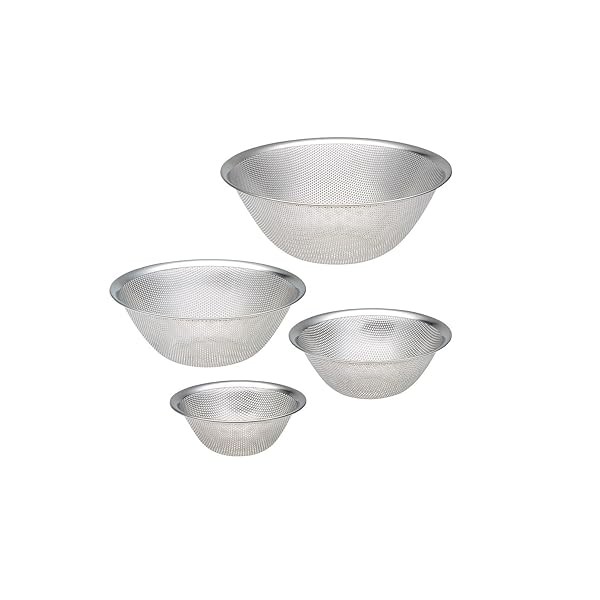 Sori Yanagi Perforated strainer - 16cm, 19cm, 23cm, 27cm 4pcs 316076 Official