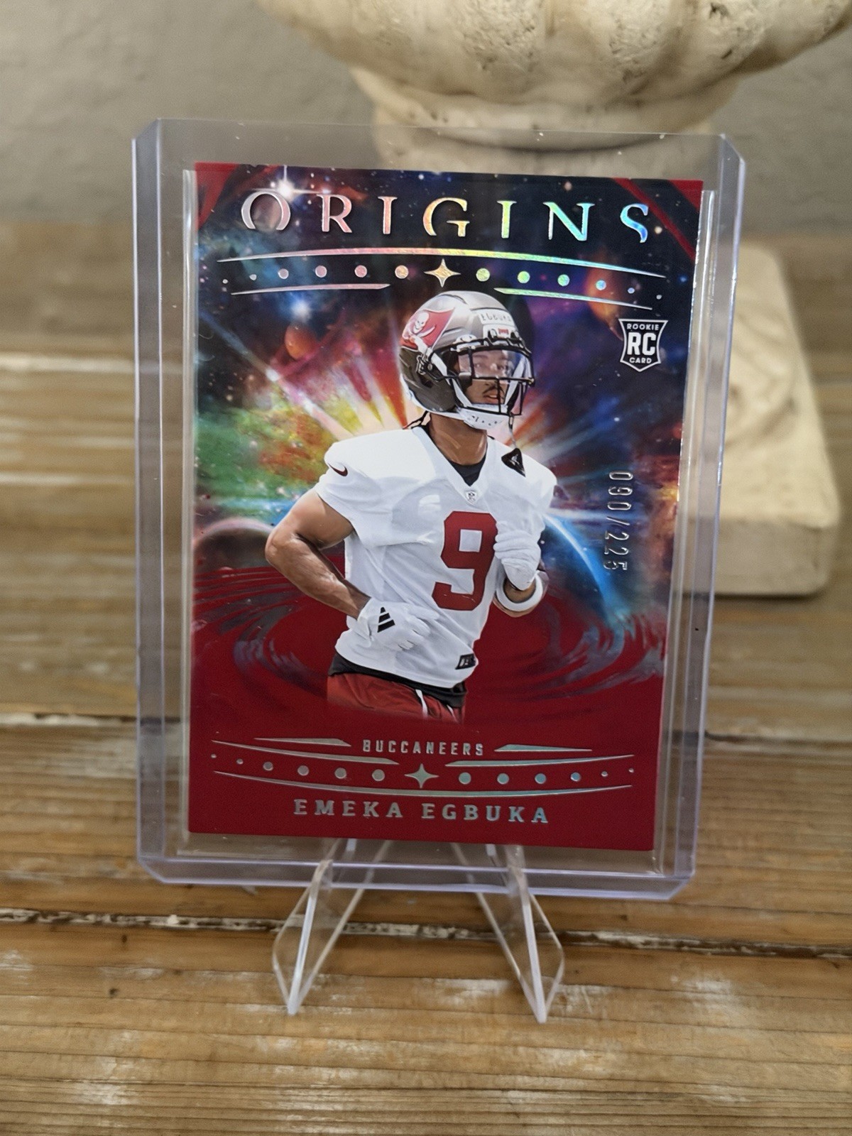 2025 Panini Origins - Rookies Emeka Egbuka, Emeka Egbuka #146 Red /225 (RC)