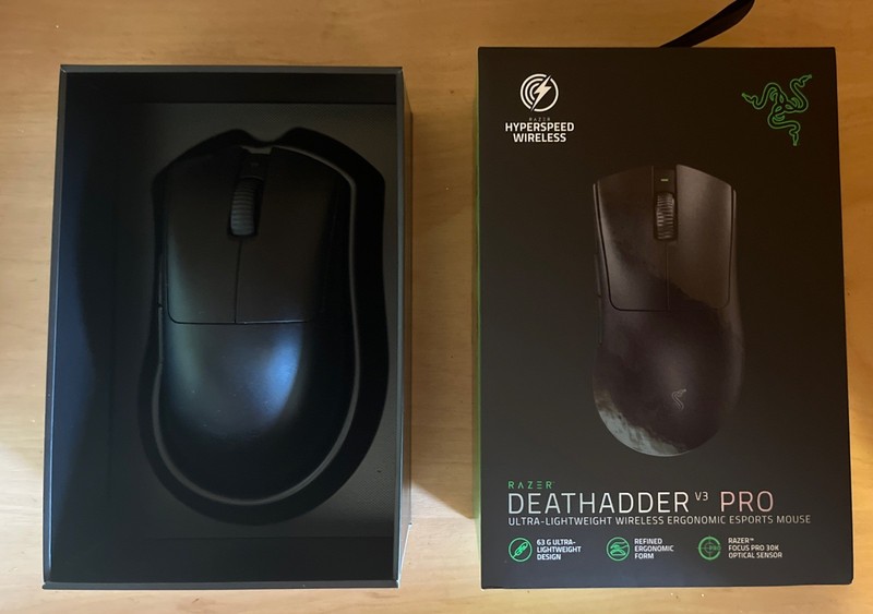 Razer DeathAdder V3 Pro (with dongle) Wireless Optical Black Ultra Lightweight