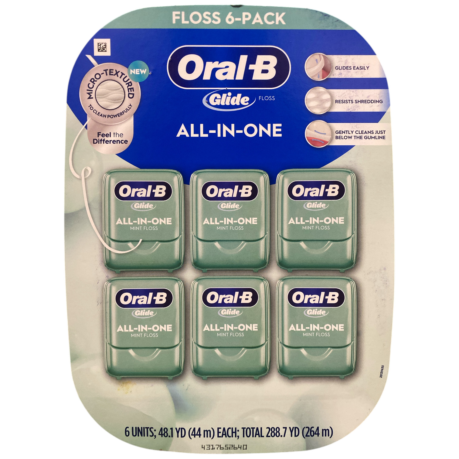 Зубная нить Oral-B Glide All-In-One со вкусом мяты 44 м 6 шт 5390₽