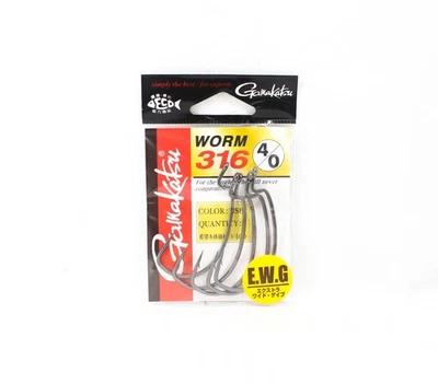 Gamakatsu 66009 Worm 316 Worm Hook Size 4/0 ,5 Per pack (8460) - Photo 1/4