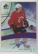 2020 SP Game Used Authentic Rookies Purple Burst 2/5 Alec Regula #189 Auto 3h1