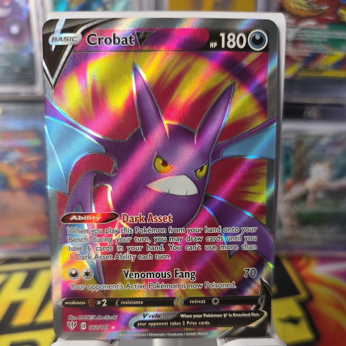 Crobat V (Full Art) Ultra Rare SWSH03: Darkness Ablaze 182/189 NM