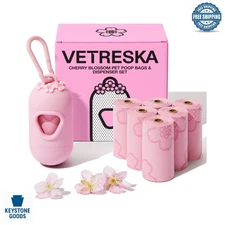 Cherry Blossom Scented Extra Thick Pet Waste Bags - 105 Count