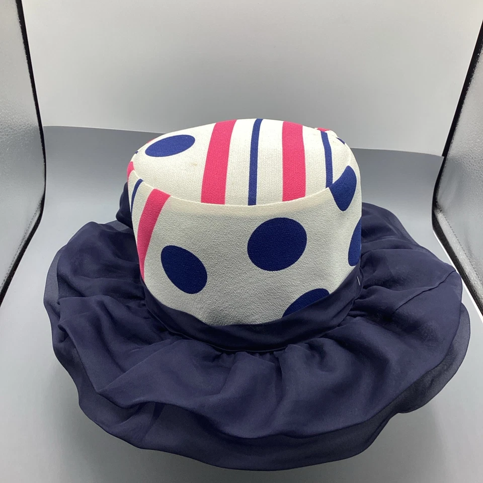 Sombrero vintage multicolor para mujer con caja original  Foto 3 de 4