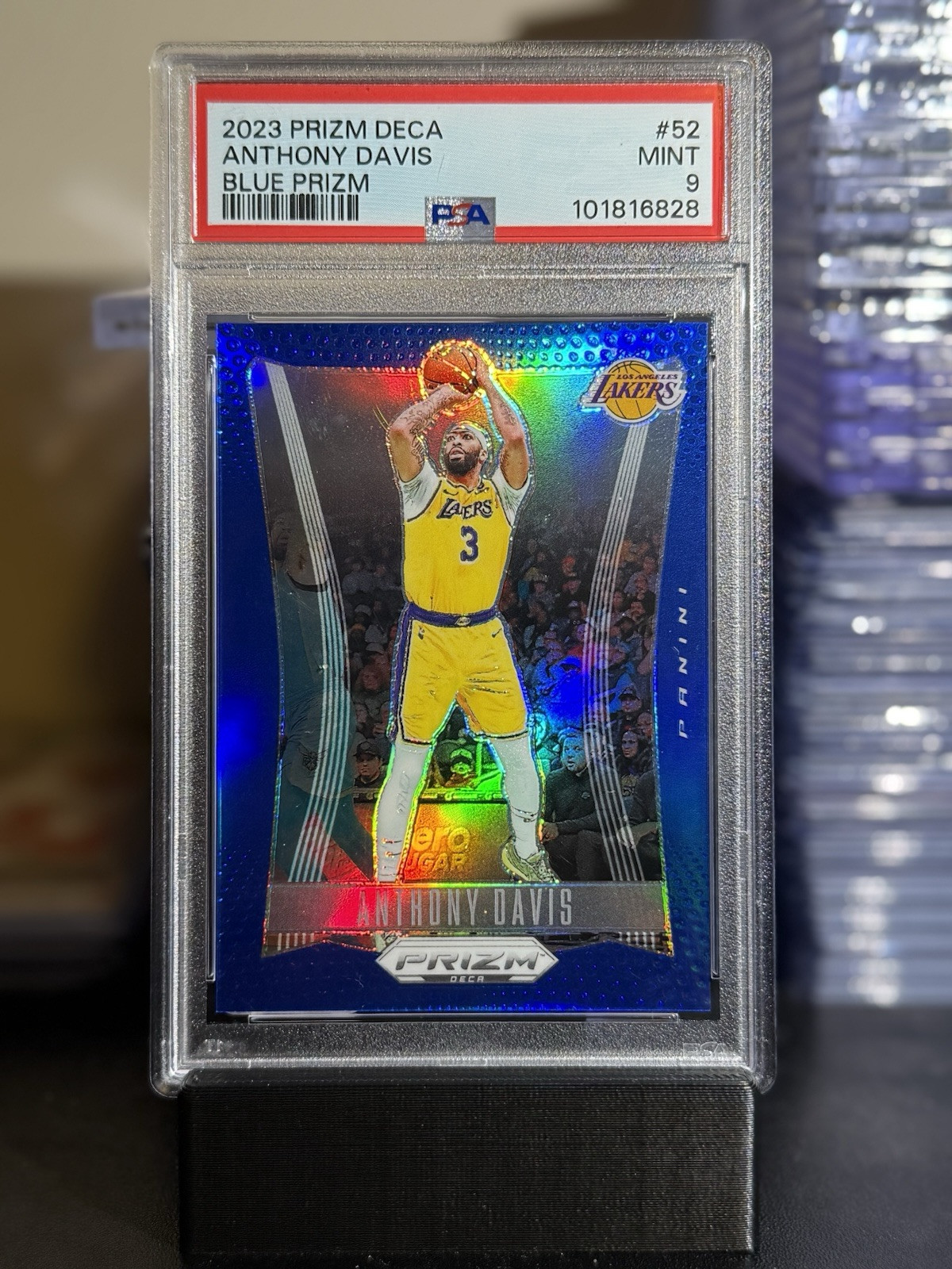 2023 PANINI PRIZM DECA ANTHONY DAVIS BLUE PRIZM /149 PSA 9 POP 1