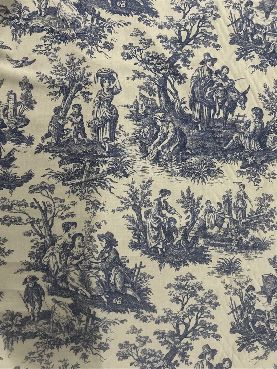 vintage toile fabric products for sale | eBay