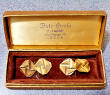 18ct Gold. Vintage Italian Designer Cufflinks. In original makers/retail box...