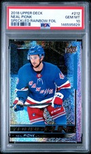 2018-19 Upper Deck Neal Pionk Speckled Rainbow Young Guns Rookie PSA 10 POP 2