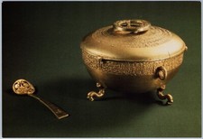 Chinese Marquis Yi of Zeng Gold Bowl and Spoon 1997 Orlando Museum Postcard
