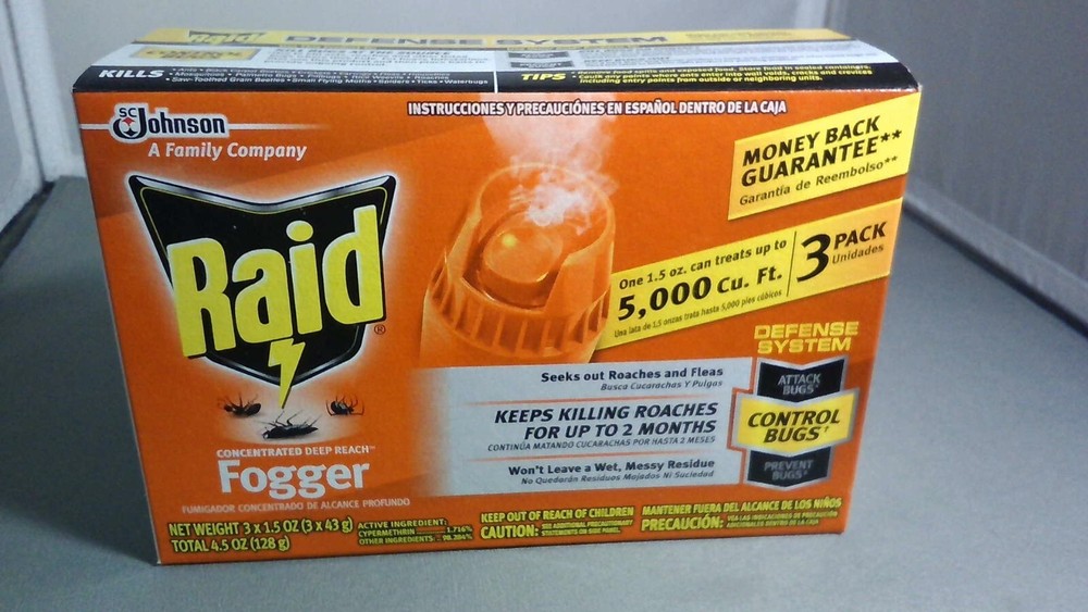 Raid Concentrated Deep Reach Dry Fogger Ants Roaches Fleas