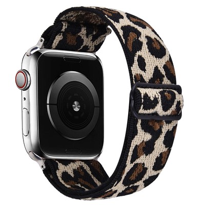 Worryfree Gadgets Nylon Loop Wristband for Apple Watch Leopard Print 2